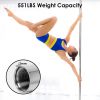 Stripper Dance Pole 45mm Spinning Static Dancing Pole with 88-108.1in Adjustable Height 551LBS Weight Capacity for Fitness Exercise Party Home Club Gy